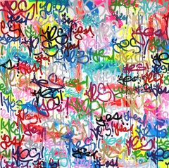Yes Woman - Large Square Original Graffiti Artwork