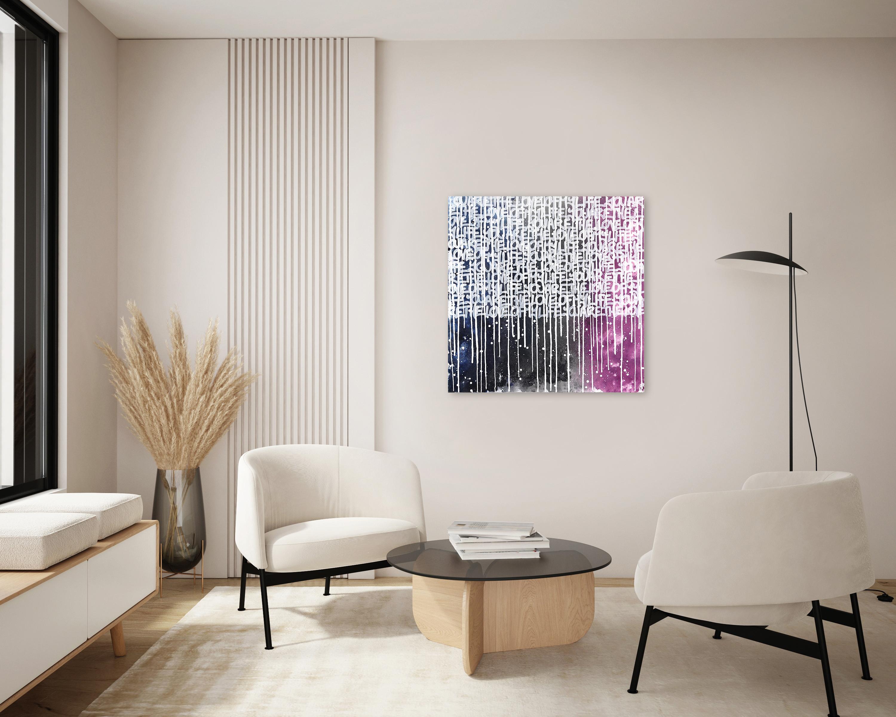 You Are The Love of My Life - Abstract Cosmic Colored Graffiti Pop Artwork For Sale 1