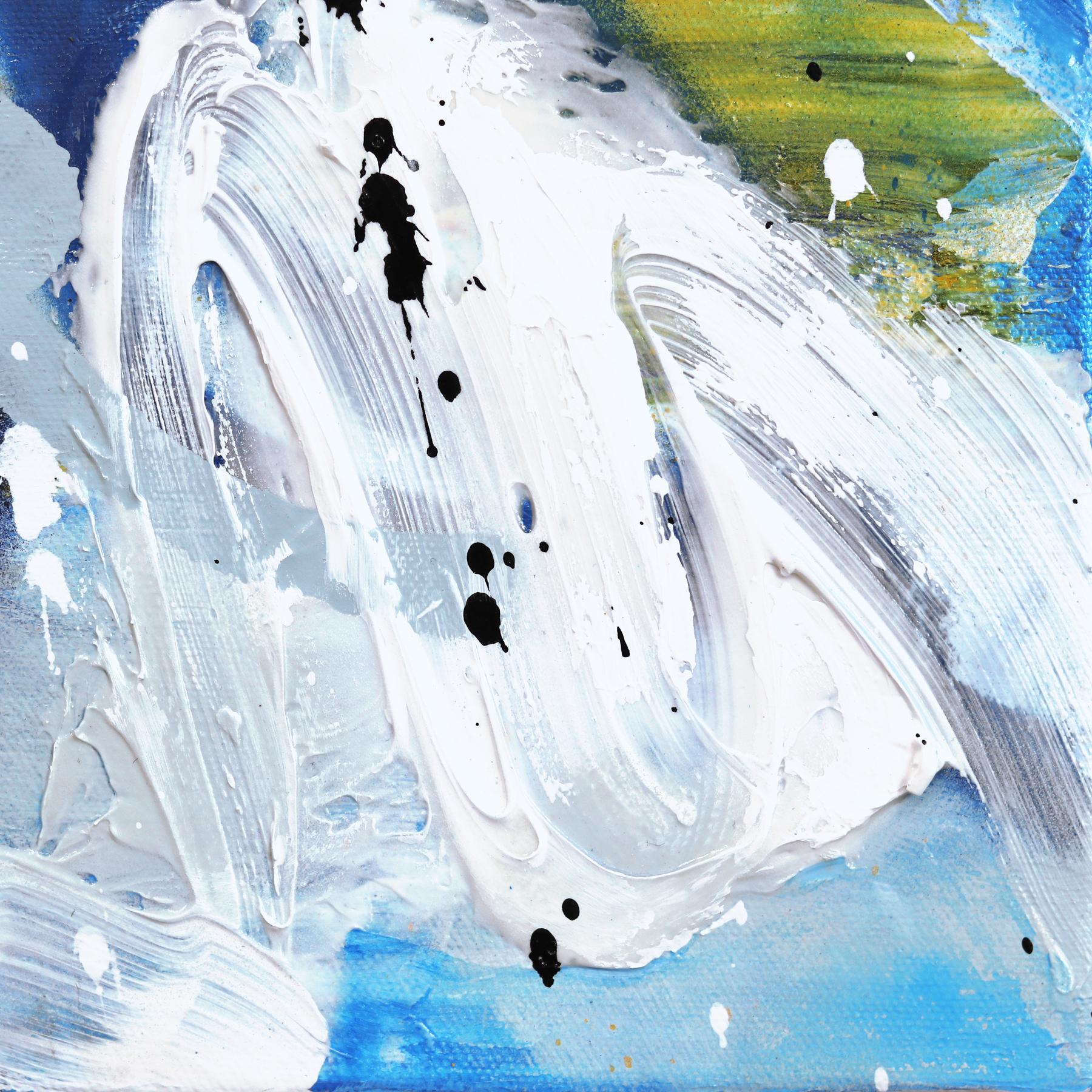 You Know Where Love Leads -'Follow Love' Graffiti Mixed Media Painting on Canvas For Sale 5