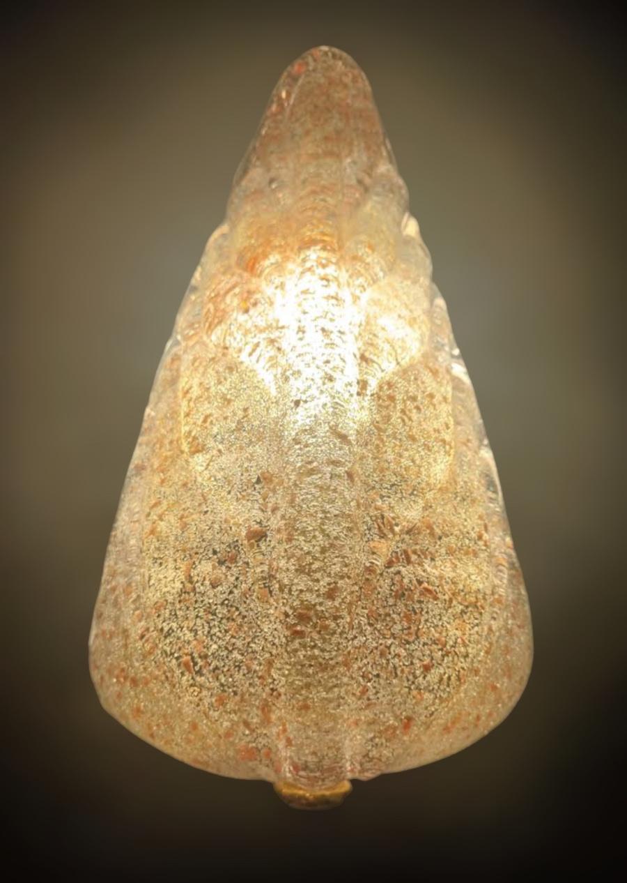 Amber Graniglia Leaf Sconces, 3 Available 3