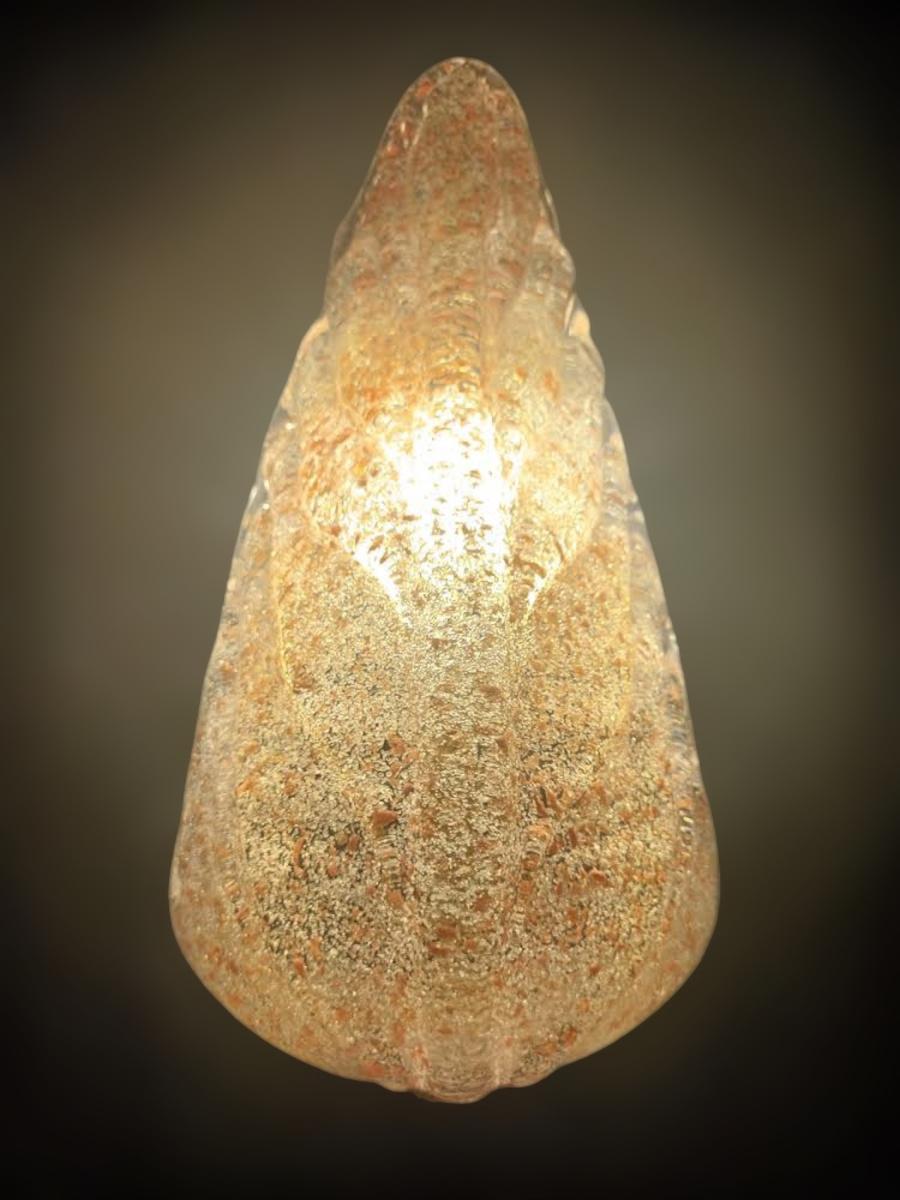 Amber Graniglia Leaf Sconces, 3 Available 4