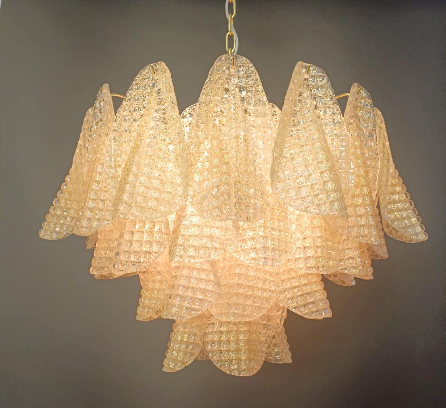 italien Lustre en ambre Graniglia Rondine de Fabio Ltd en vente