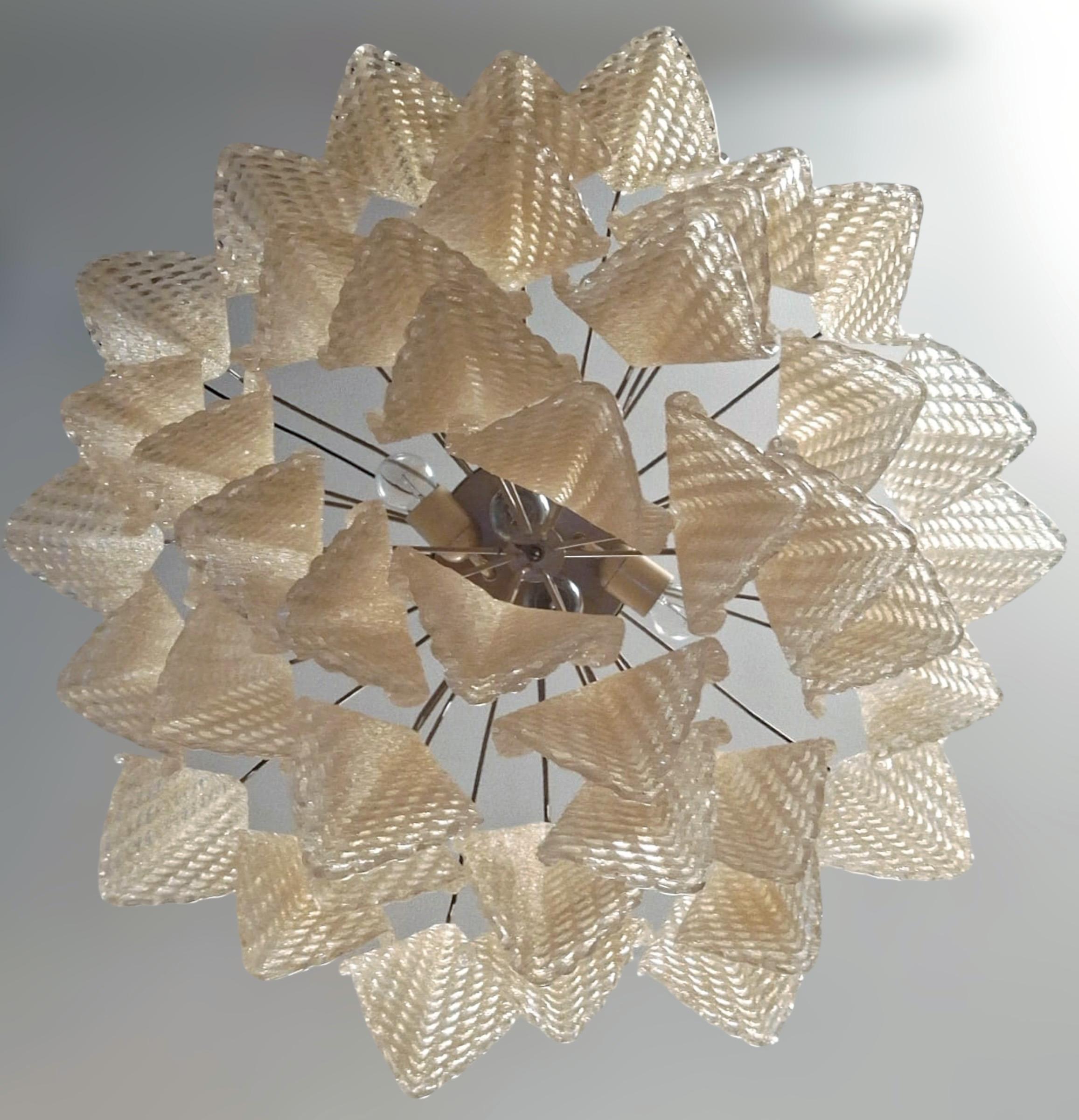 XX secolo Lampadario Ambra Graniglia Rondine in vendita