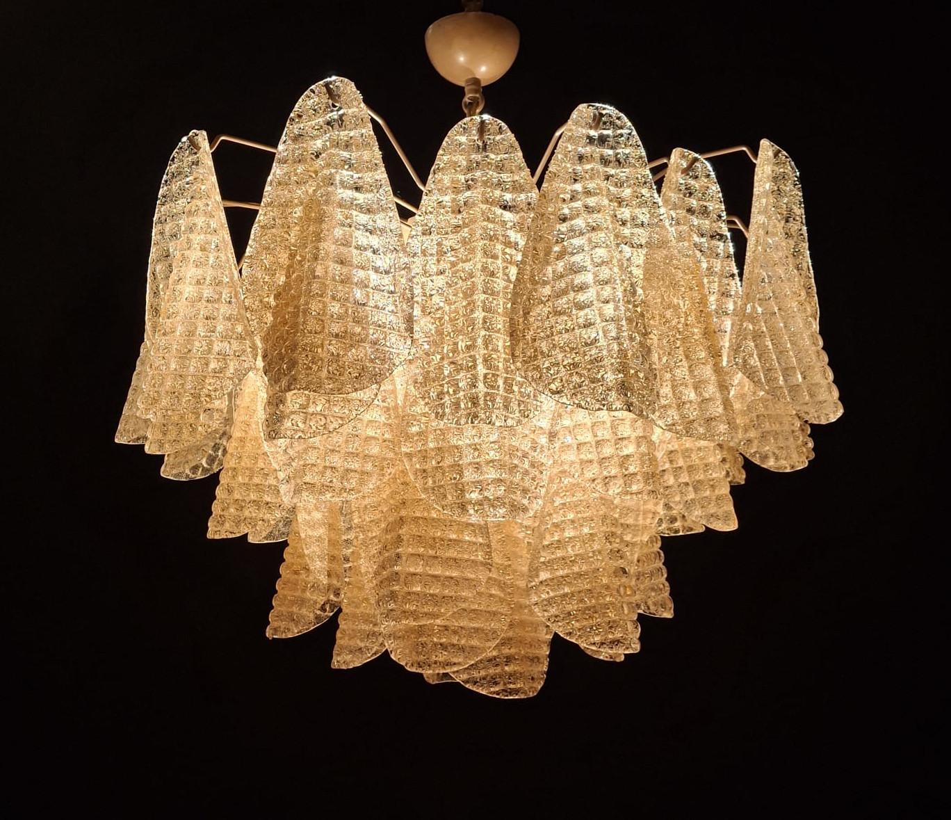 Vetro soffiato Lampadario Ambra Graniglia Rondine in vendita