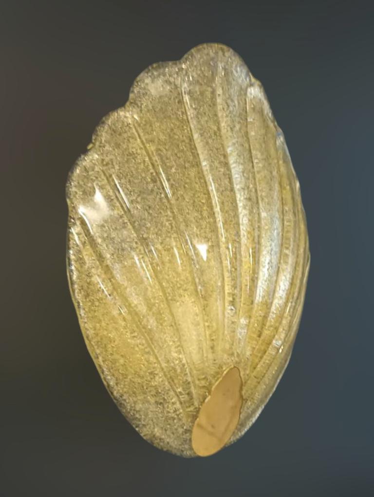 20ième siècle Appliques Graniglia en ambre de Murano Due, 5 disponibles en vente