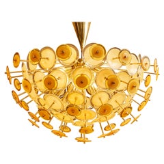 Amber Half-Sputnik Chandelier by Studio Glustin