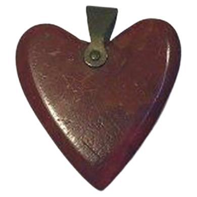 Amber Heart Shaped Pendant For Sale