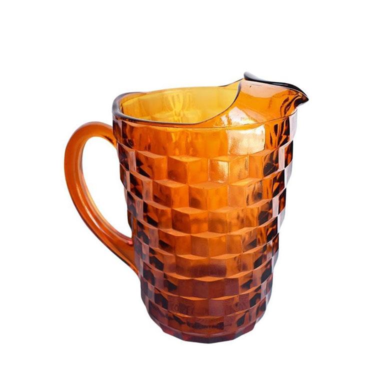 vintage amber pitcher