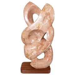 Amber Marble Serpentine Abstract Sculpture