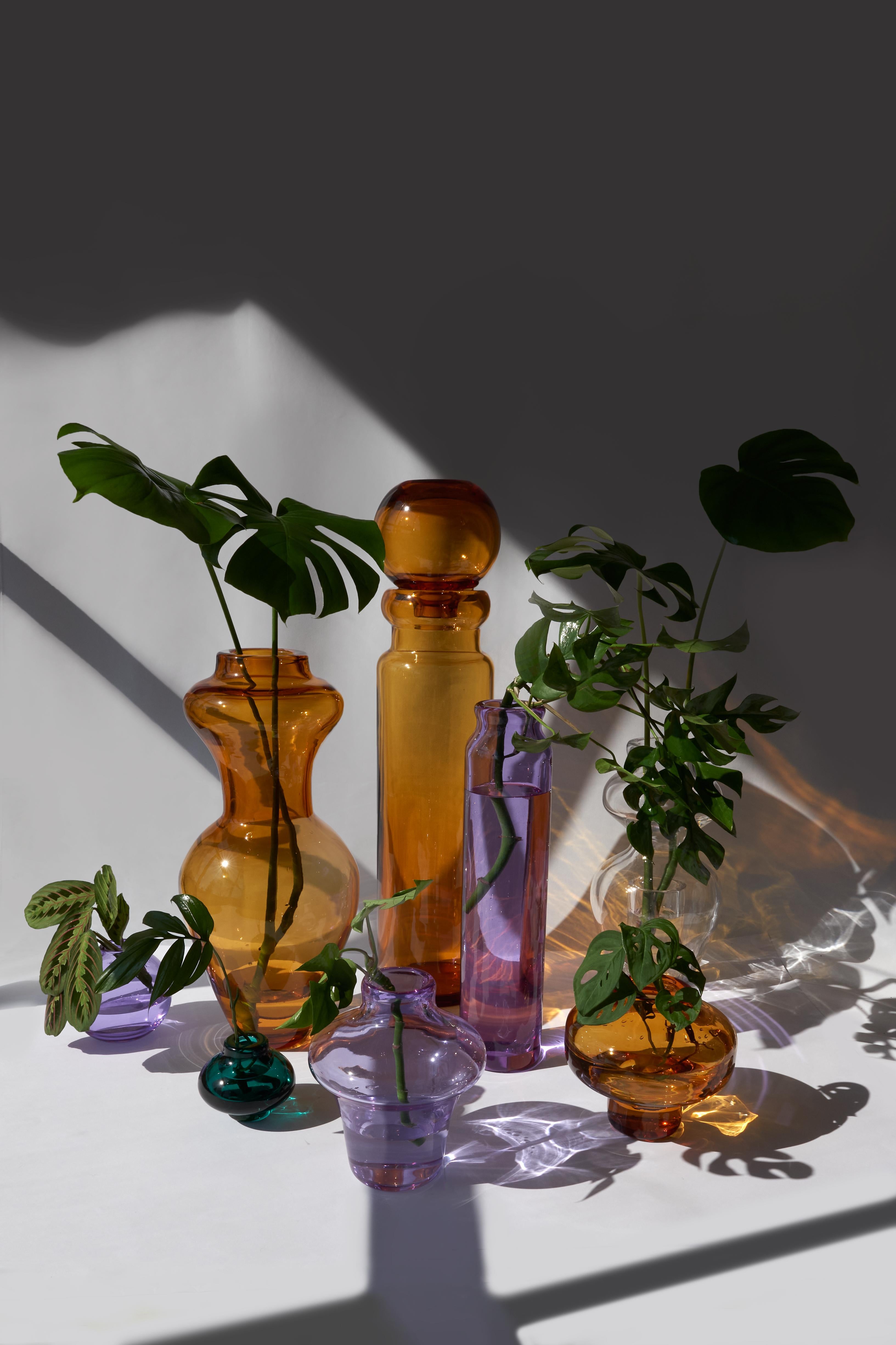 Amber Marsala Cap and Vase by Studio Bojola For Sale 1