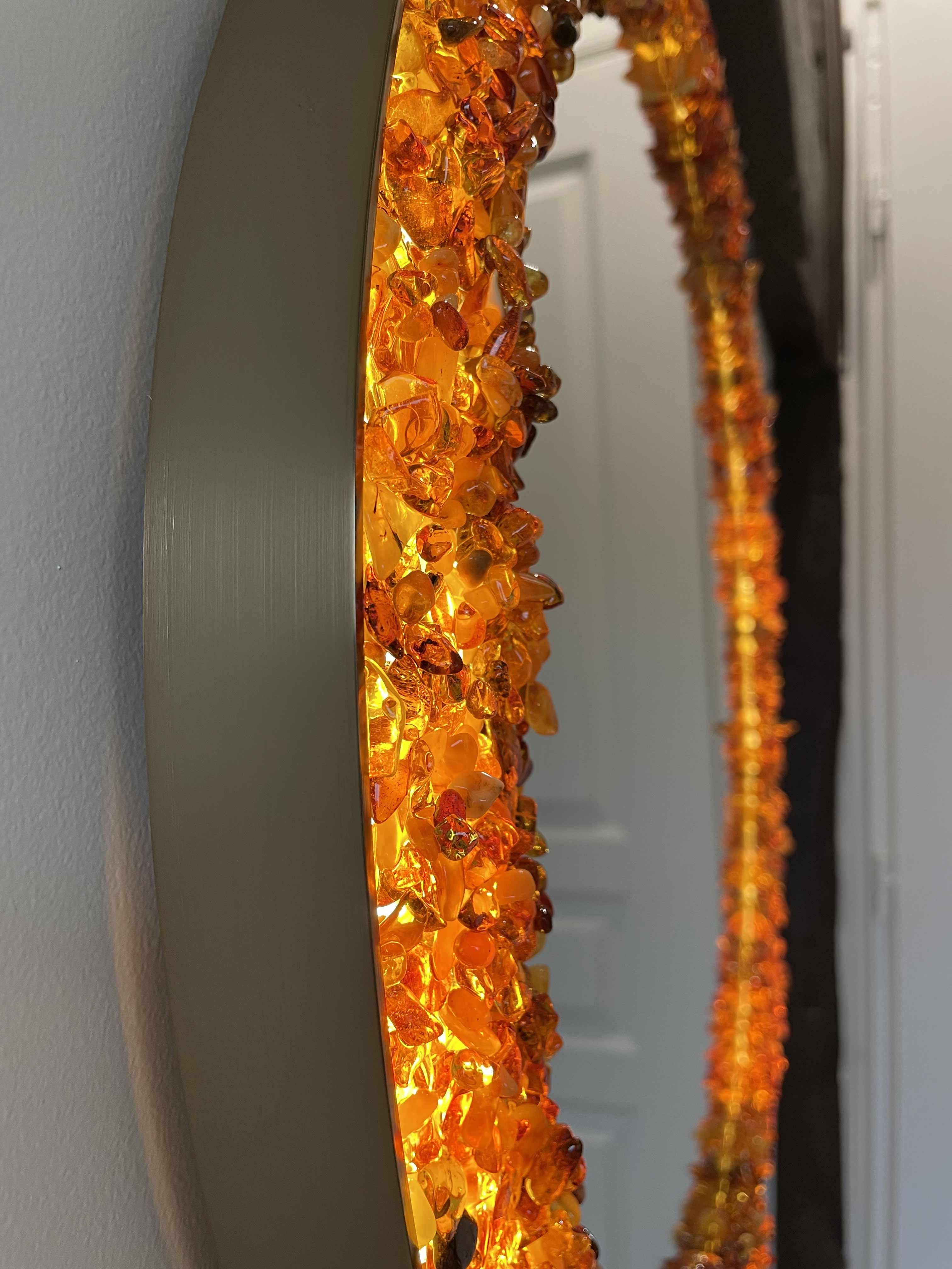 Other Amber mirror For Sale