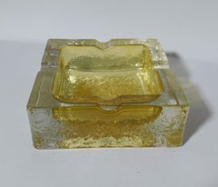 Amber Murano Ashtray, 2 Available
