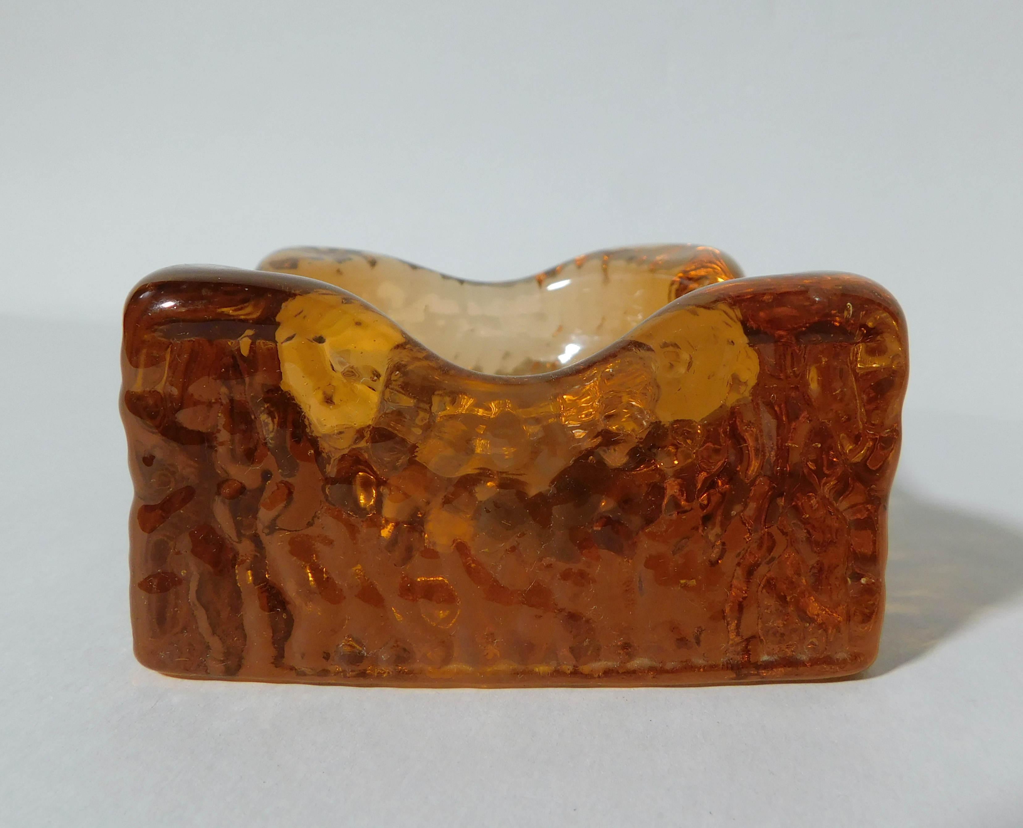 Amber Murano Ashtray or Bowl (Italienisch) im Angebot