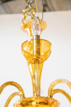 Amber Murano Chandelier Circa 1960s