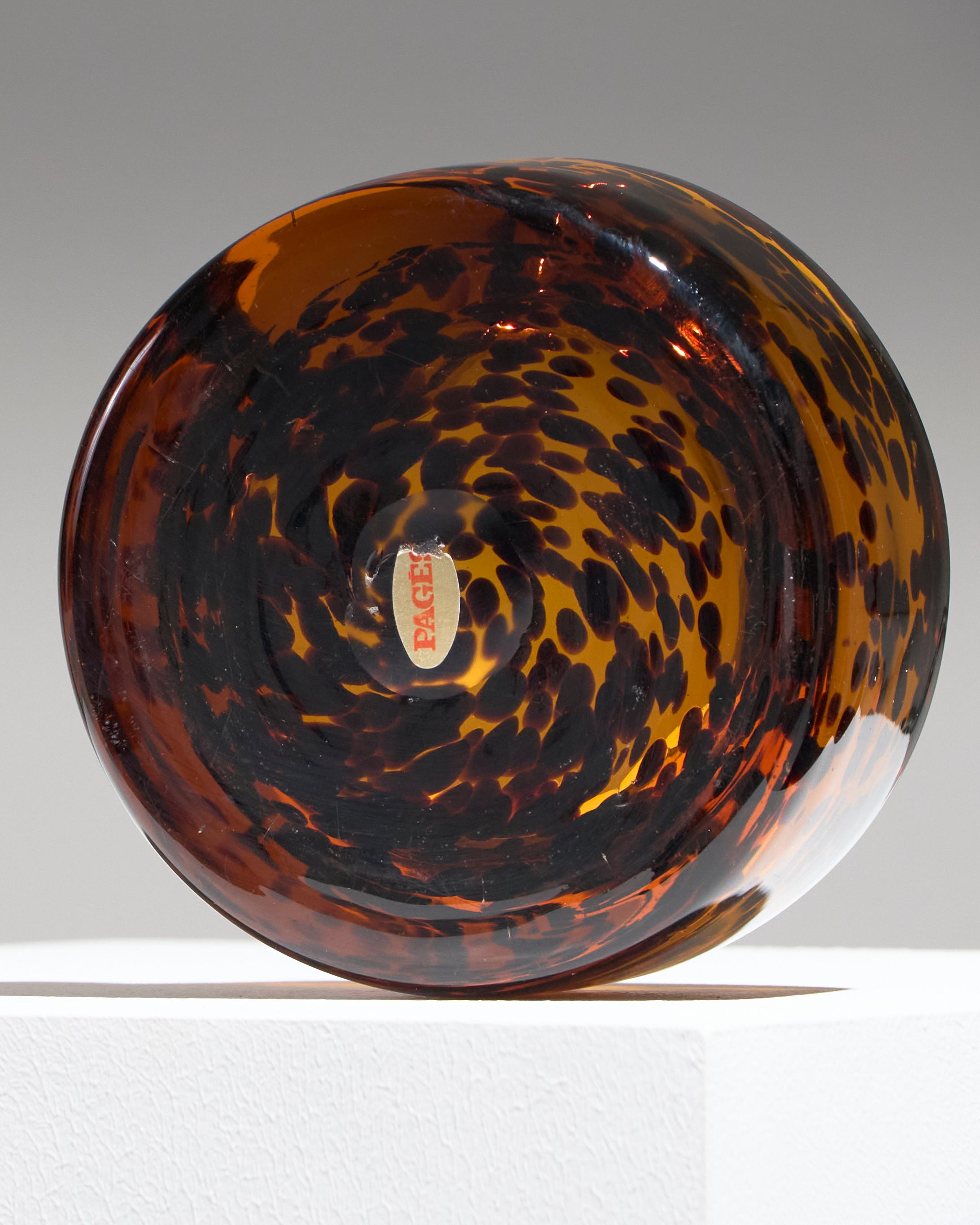 Cendrier en verre Murano ambre, années 1960 en vente 2