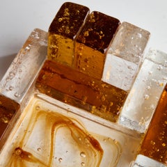 Amber Murano Glass Ashtray