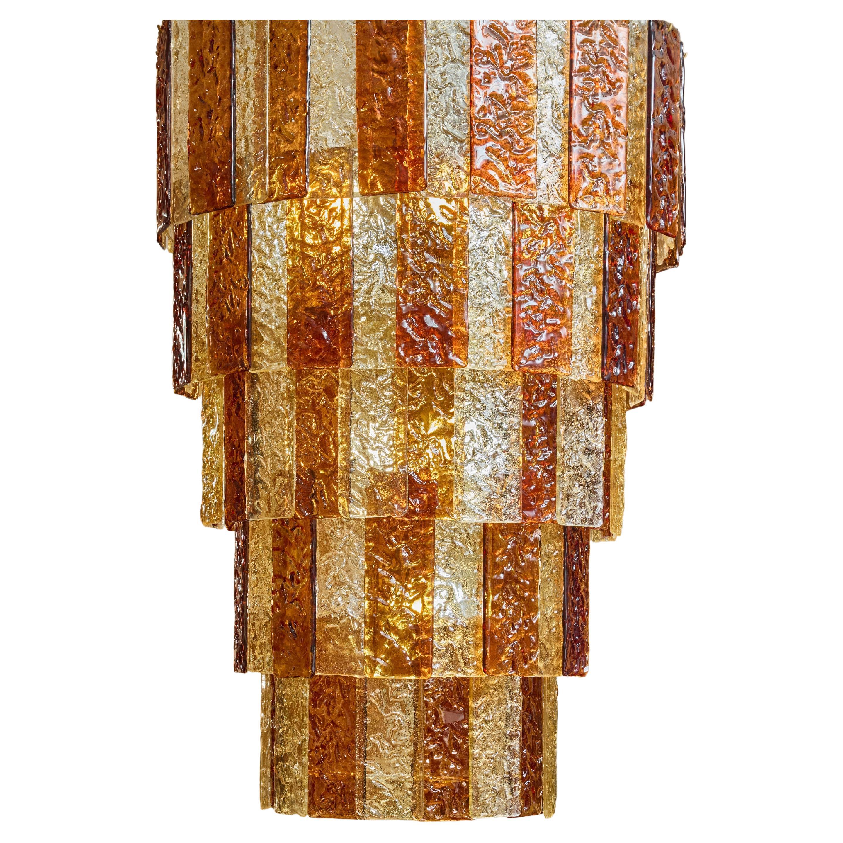 Kronleuchter aus Murano-Glas "Amber" von Studio Glustin im Angebot