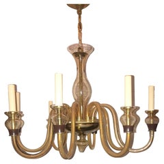 Amber Murano Glass Chandelier