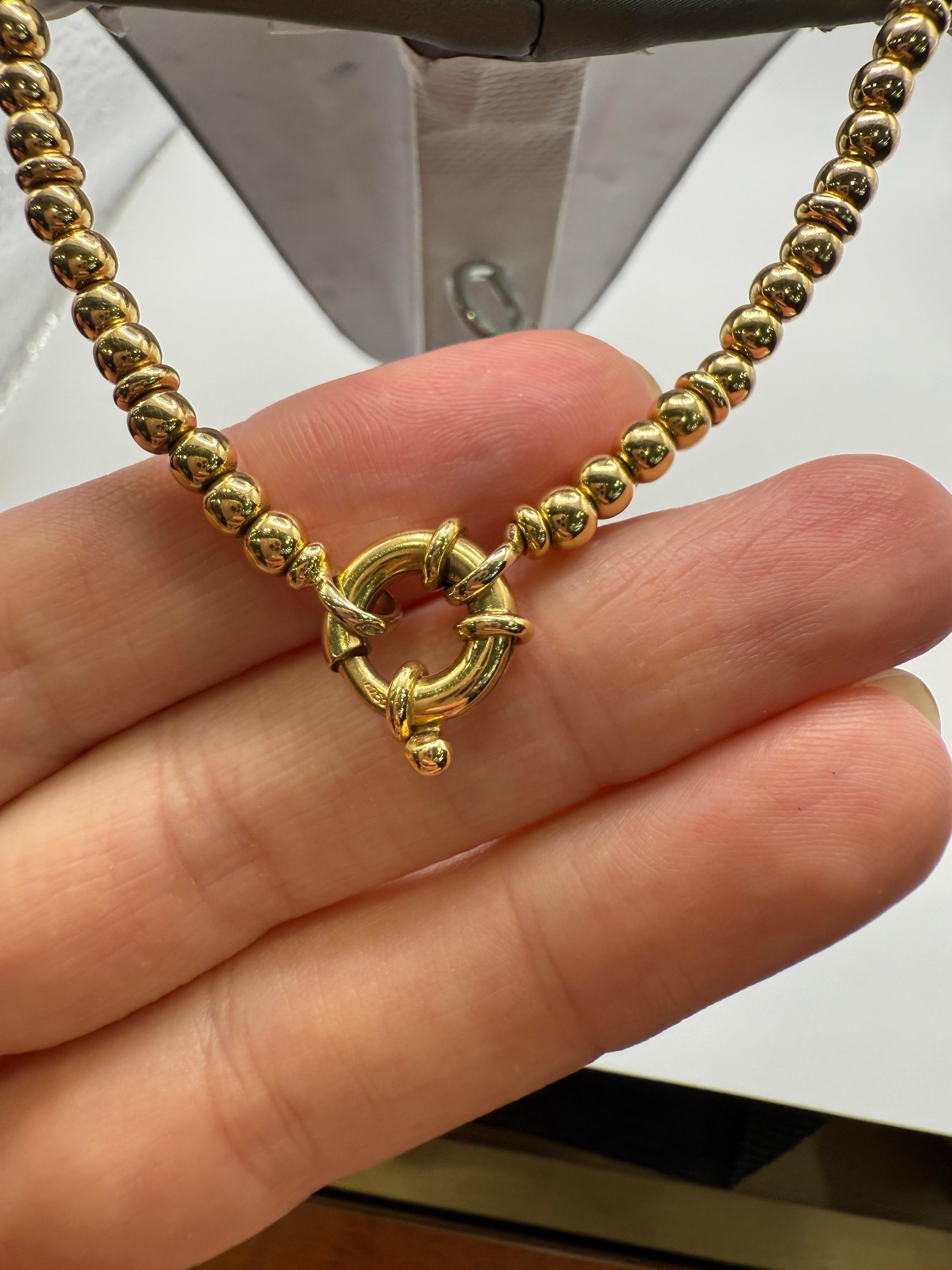 Ensemble collier et bracelet en ambre 14KT or en vente 6