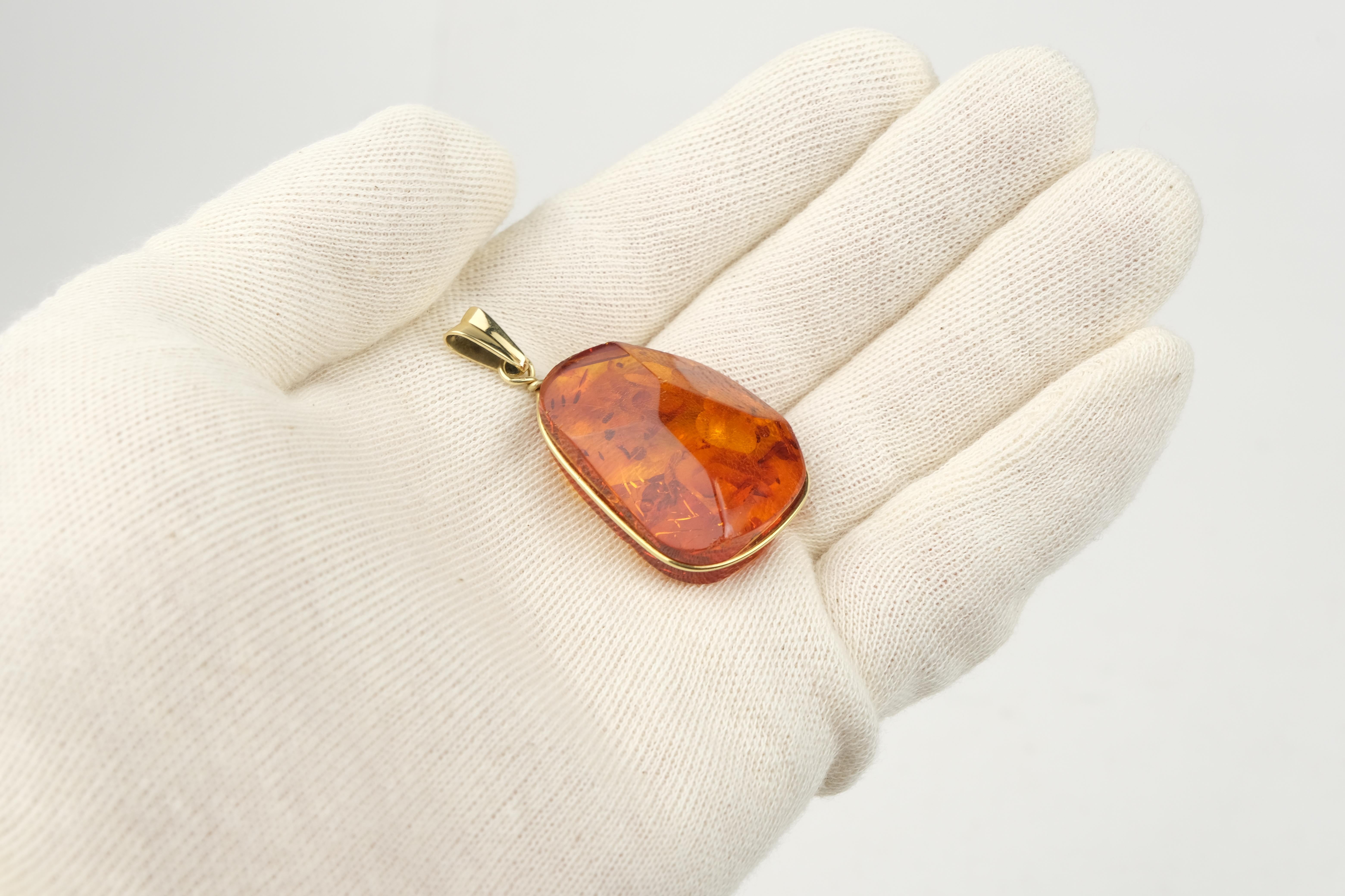 Amber Necklace Pendant For Sale 1
