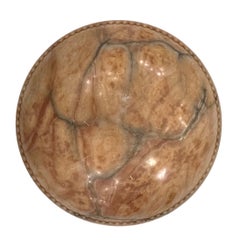 Apparecchio di illuminazione in alabastro neoclassico ambrato