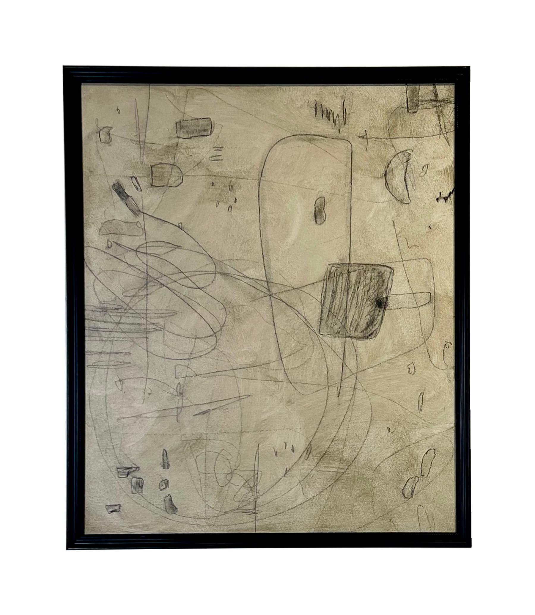 Moderne Amber Noon de Murray Duncan, technique mixte sur carton, abstrait, géométrique, moderne en vente