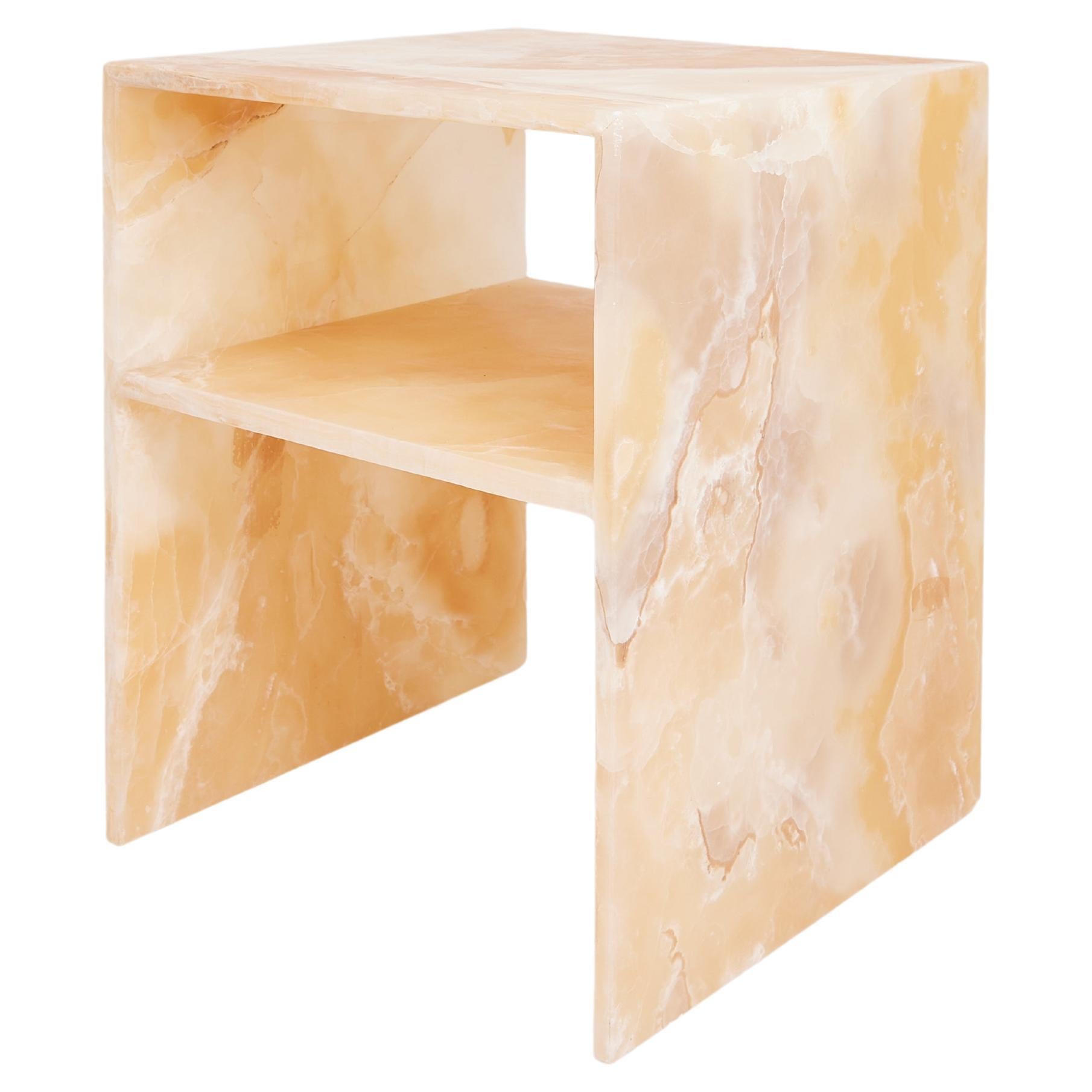 Amber Onyx Rosa Bedside Table by Studio Gaia Paris