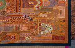 Arazzo con paillettes arancione ambrato