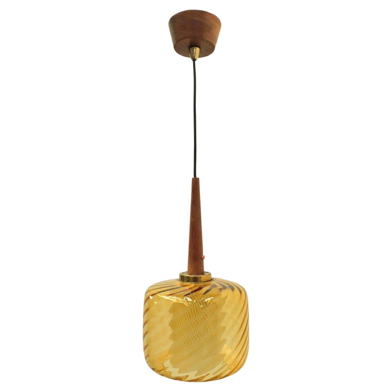 Amber Pendant by Stilnovo For Sale