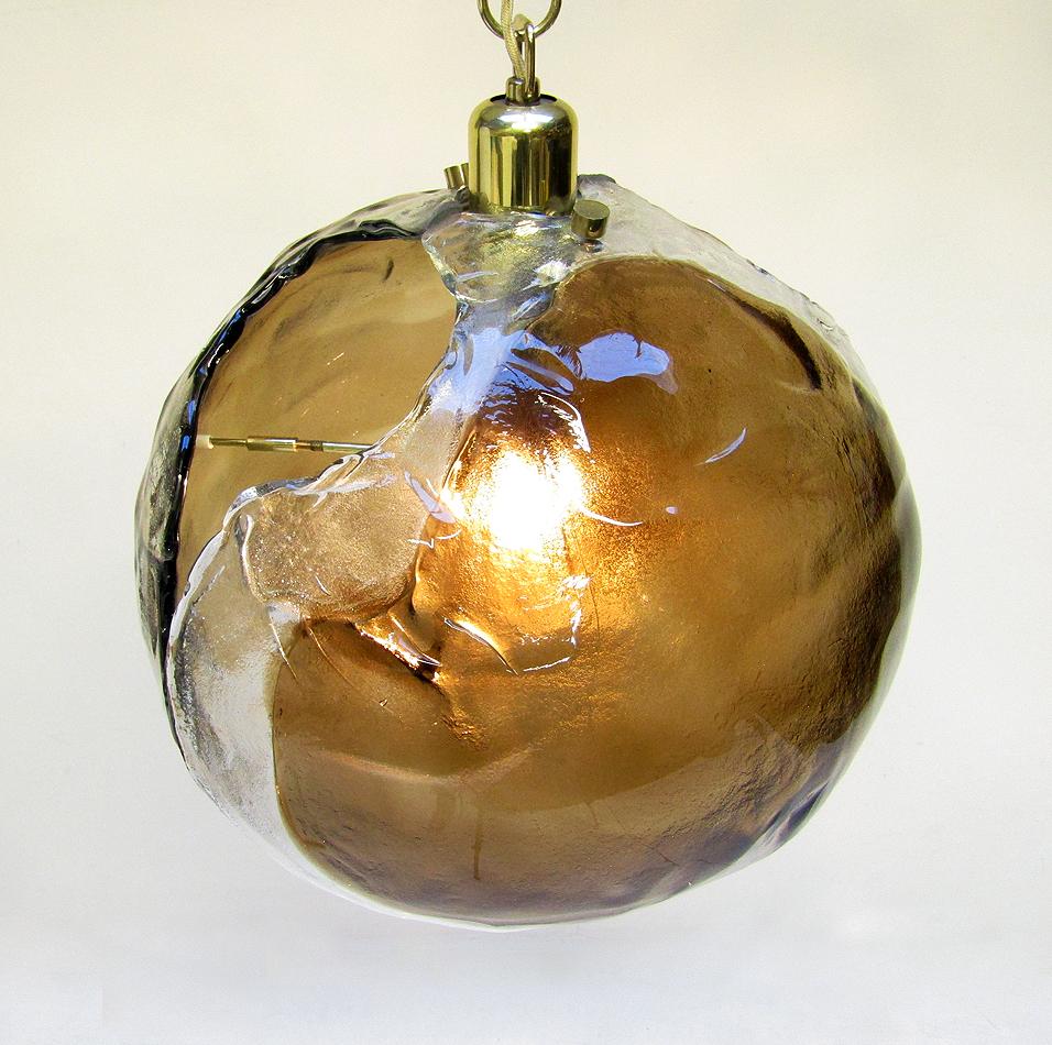 20th Century Amber Petal Pendant Light in Murano Glass by Kaiser Leuchten