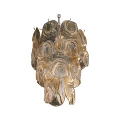 Amber Petals Chandelier by Mazzega