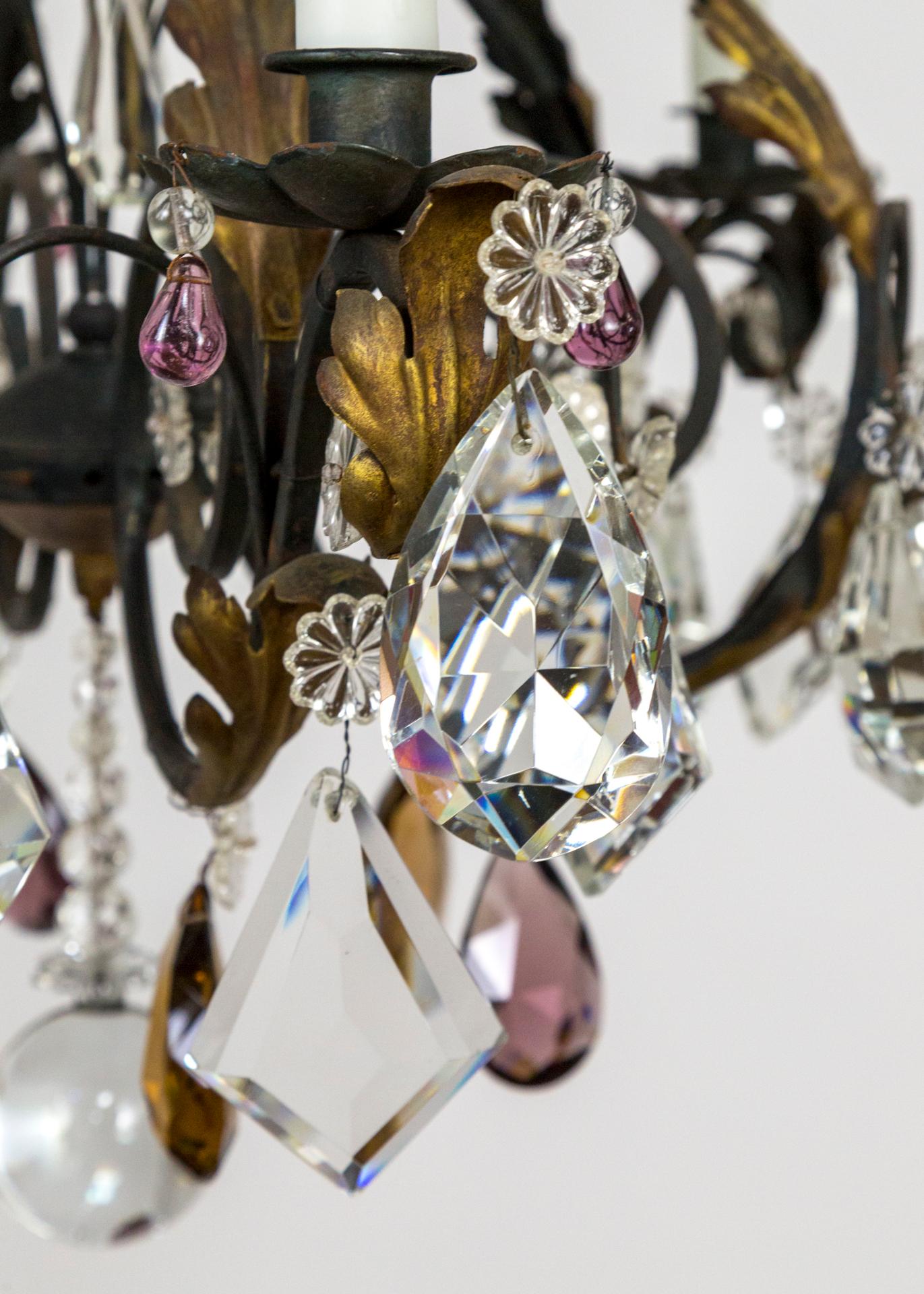 purple crystal chandelier