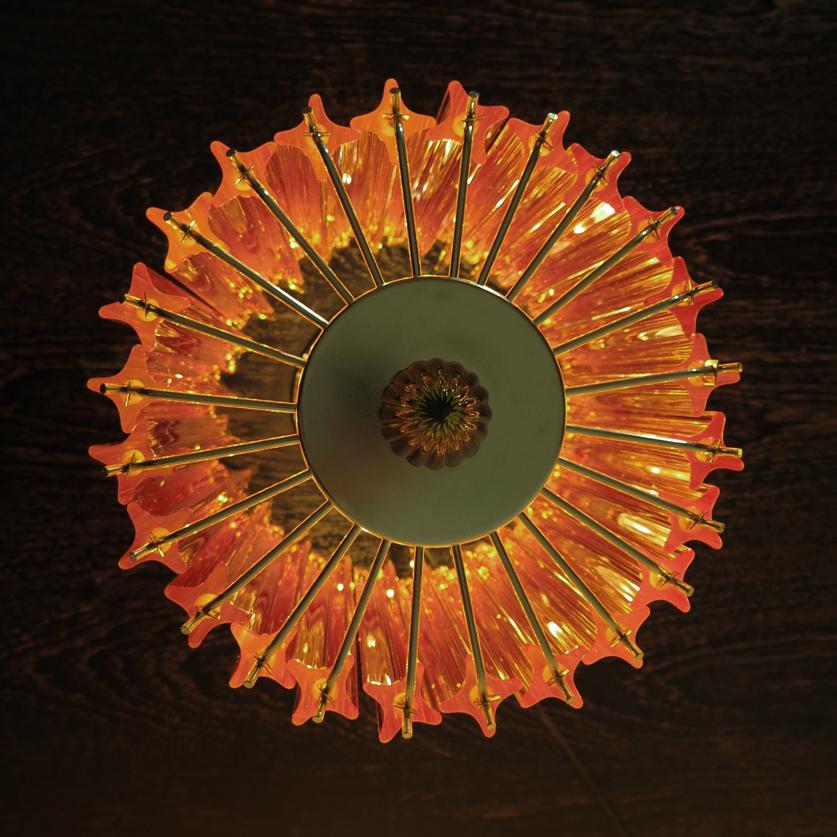 Amber Quadriedri Table Lamp, Venini Style For Sale 5