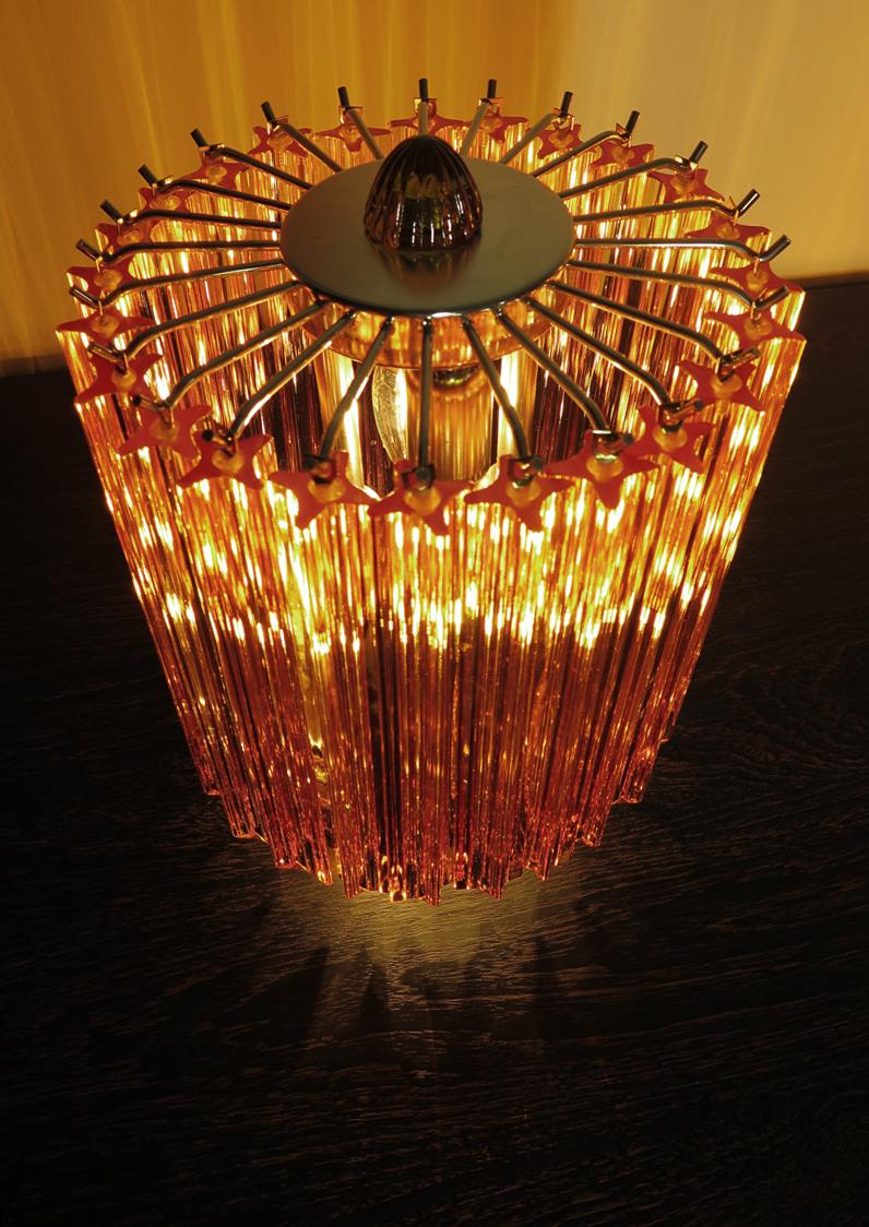 Amber Quadriedri Table Lamp, Venini Style For Sale 6