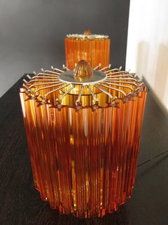 Amber Quadriedri Table Lamp, Venini Style