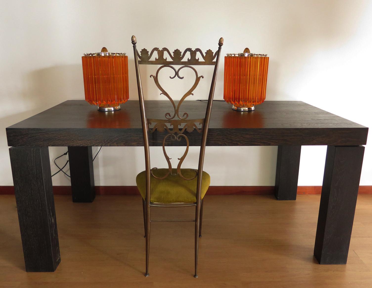 Fin du 20e siècle Lampe de table Quadriedri, style Venini en vente