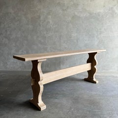 Amber reclaimed elm wood console table