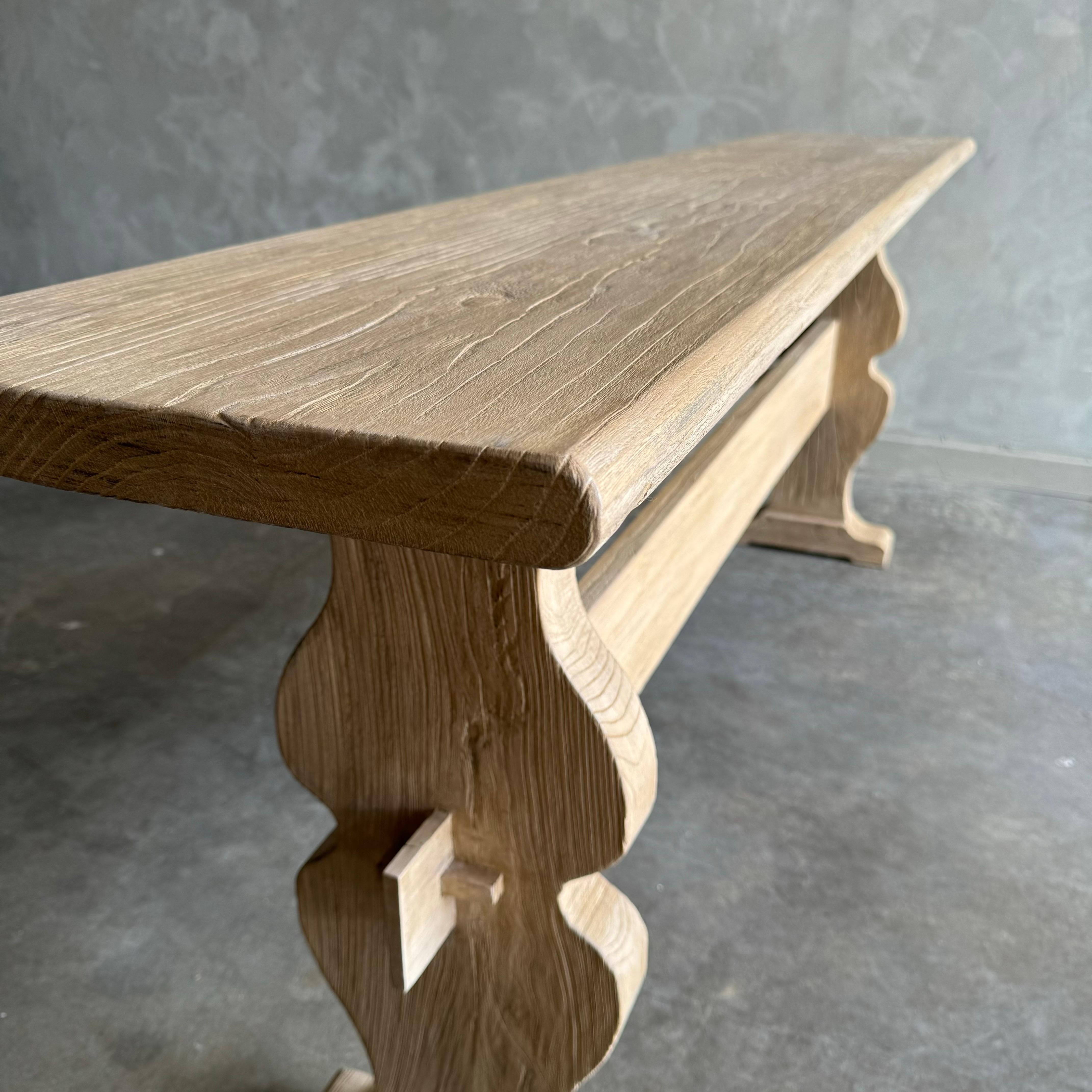 Elm Amber reclaimed elm wood console table For Sale