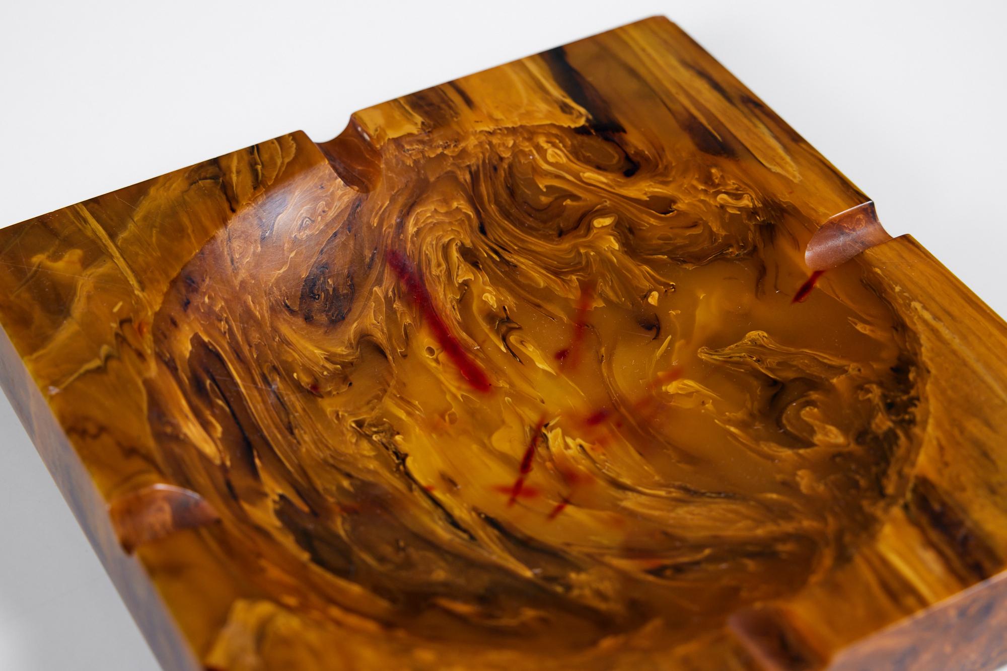 Amber Resin Ashtray For Sale 5