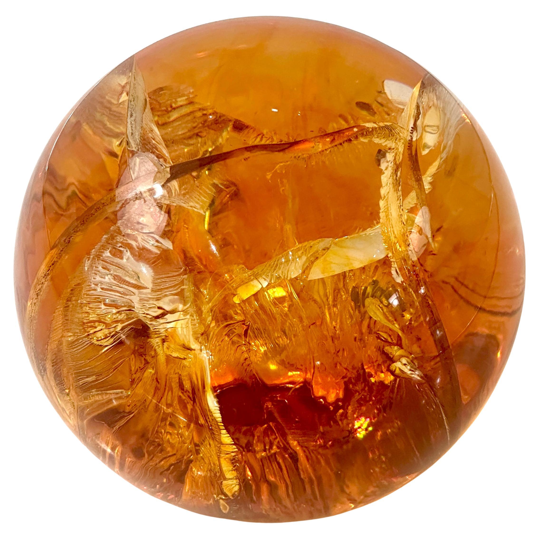 Amber Resin Fractal in the style of Francois Godebski, ca 1970s For Sale