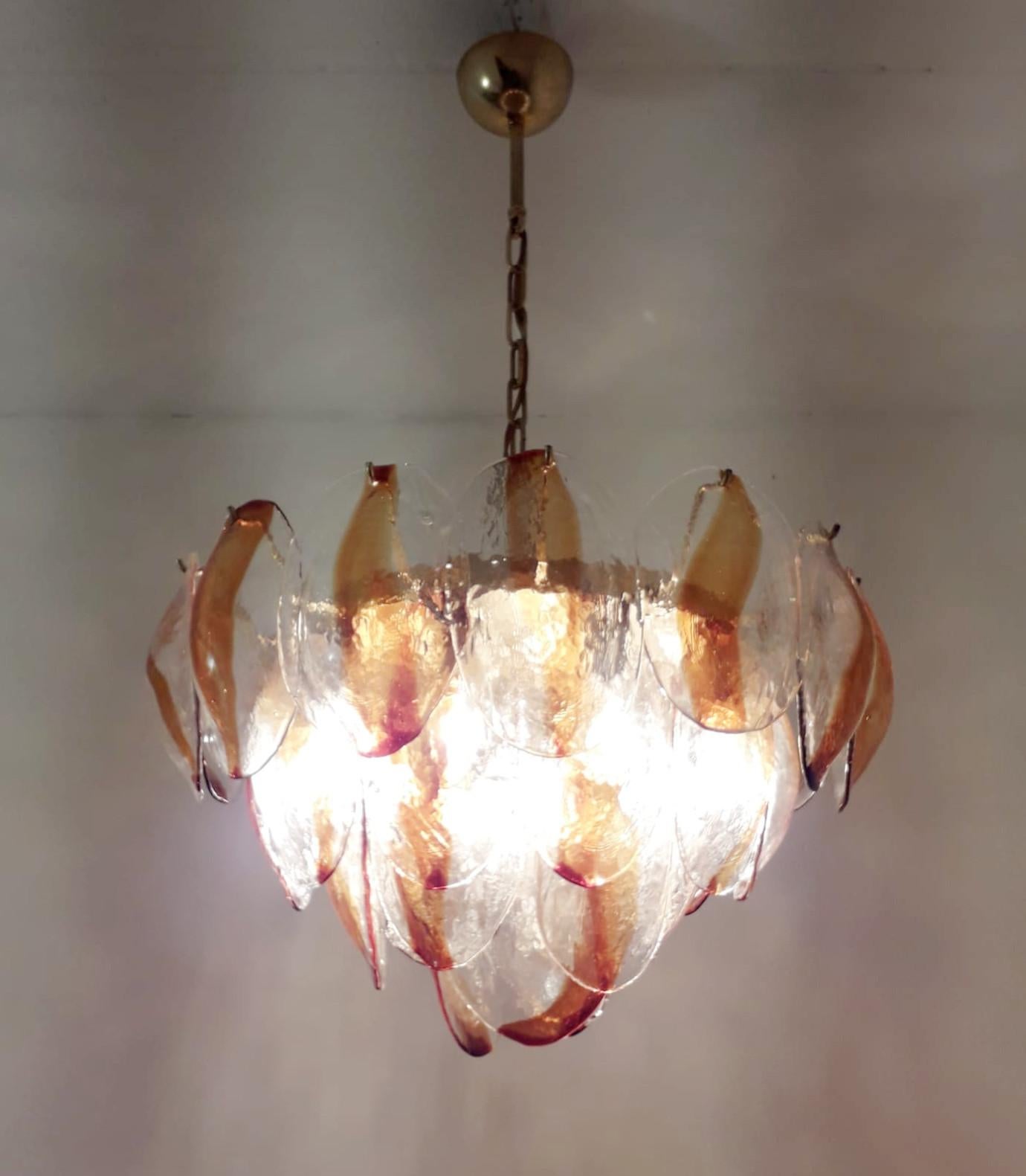 20th Century Amber Shells Chandelier by La Murrina For Sale