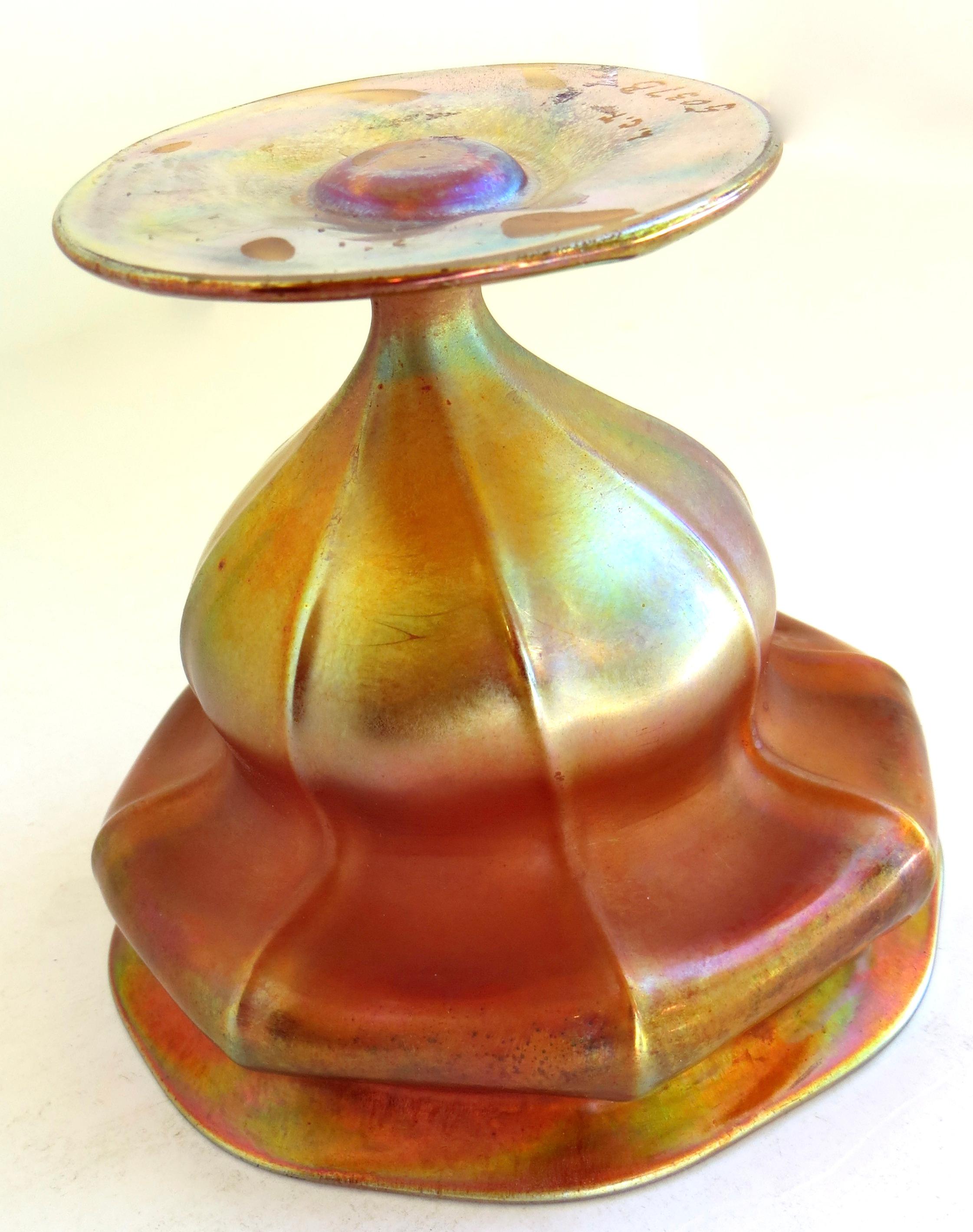 Compotier en verre favrile 