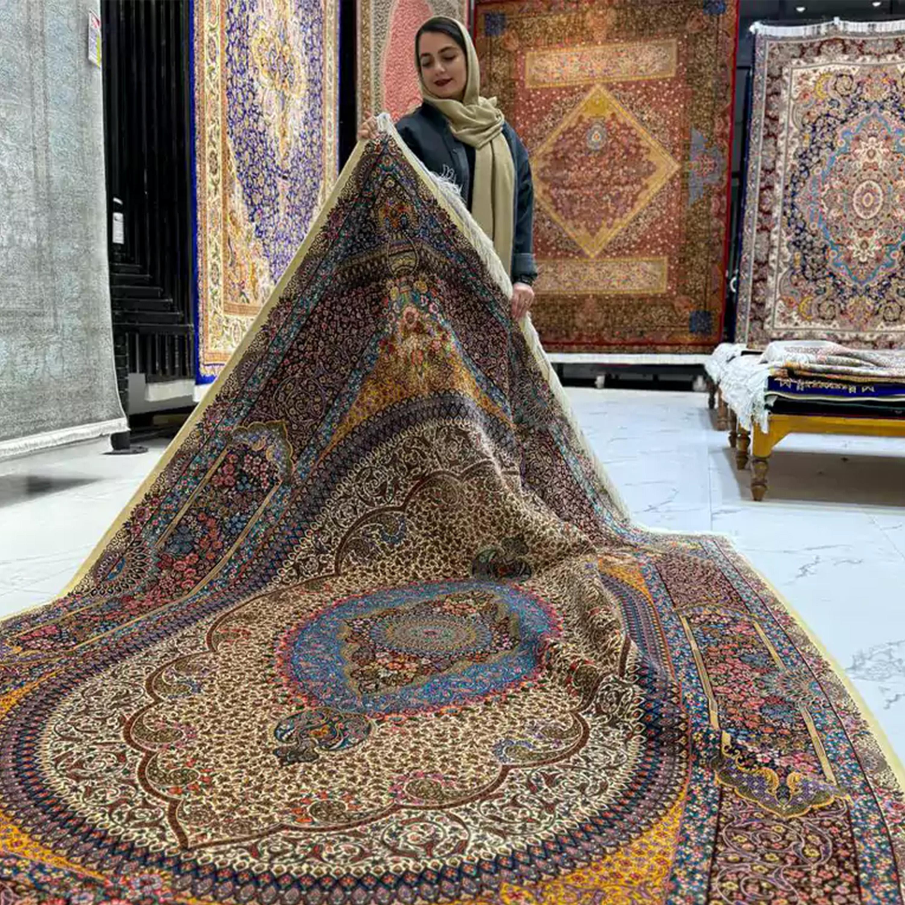 Woven from an authentic and original antique Persian rug design, this luxurious silk carpet embodies the enduring artistic heritage that has been passed down through generations and now lives on through Persian Signature. Every motif is thoughtfully