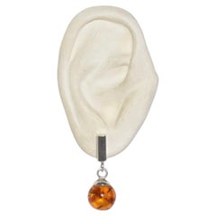 Vintage Amber Sphere Earrings