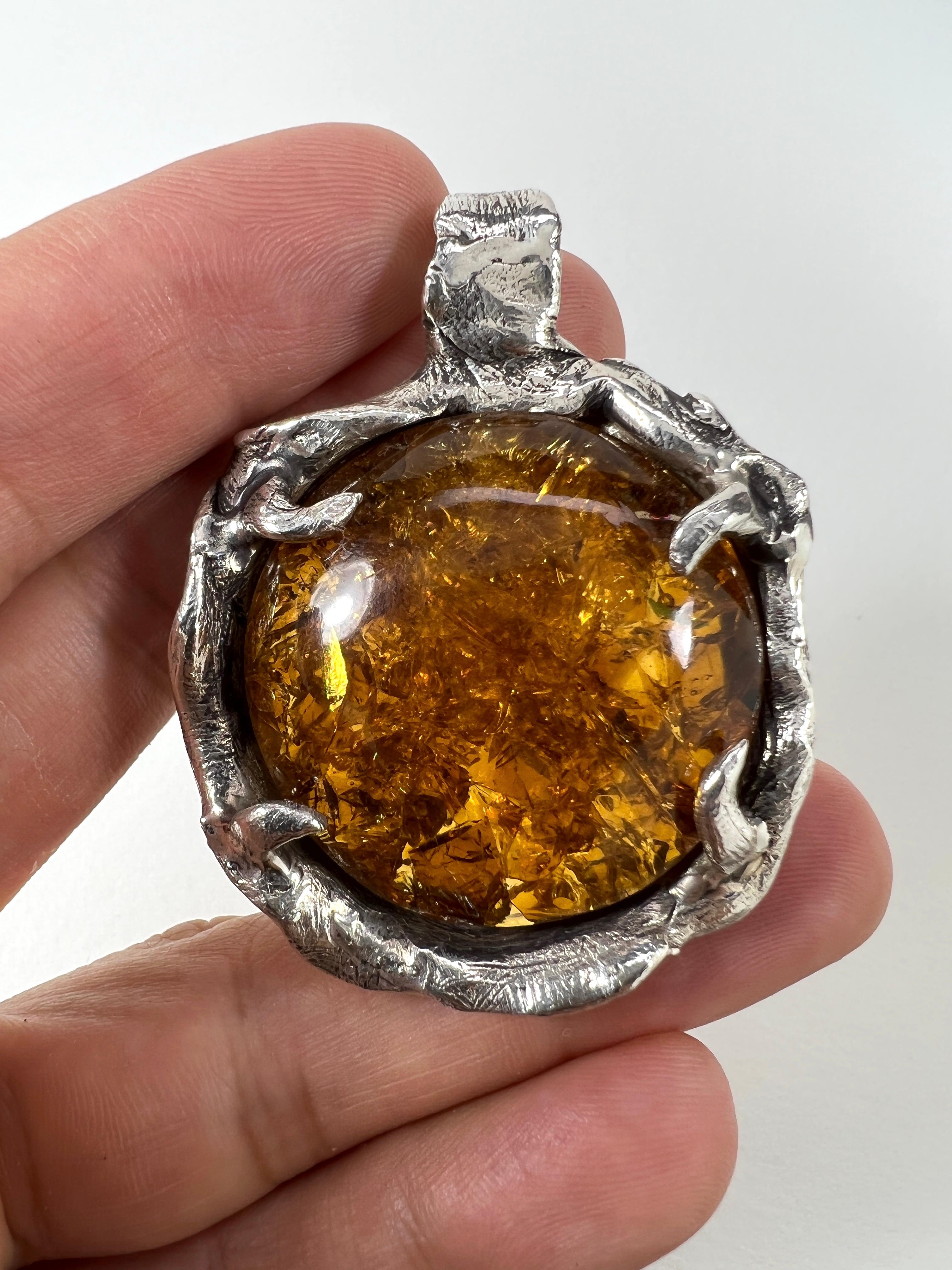 Contemporary Amber Sun (Amber Pendant) by Ken Fury