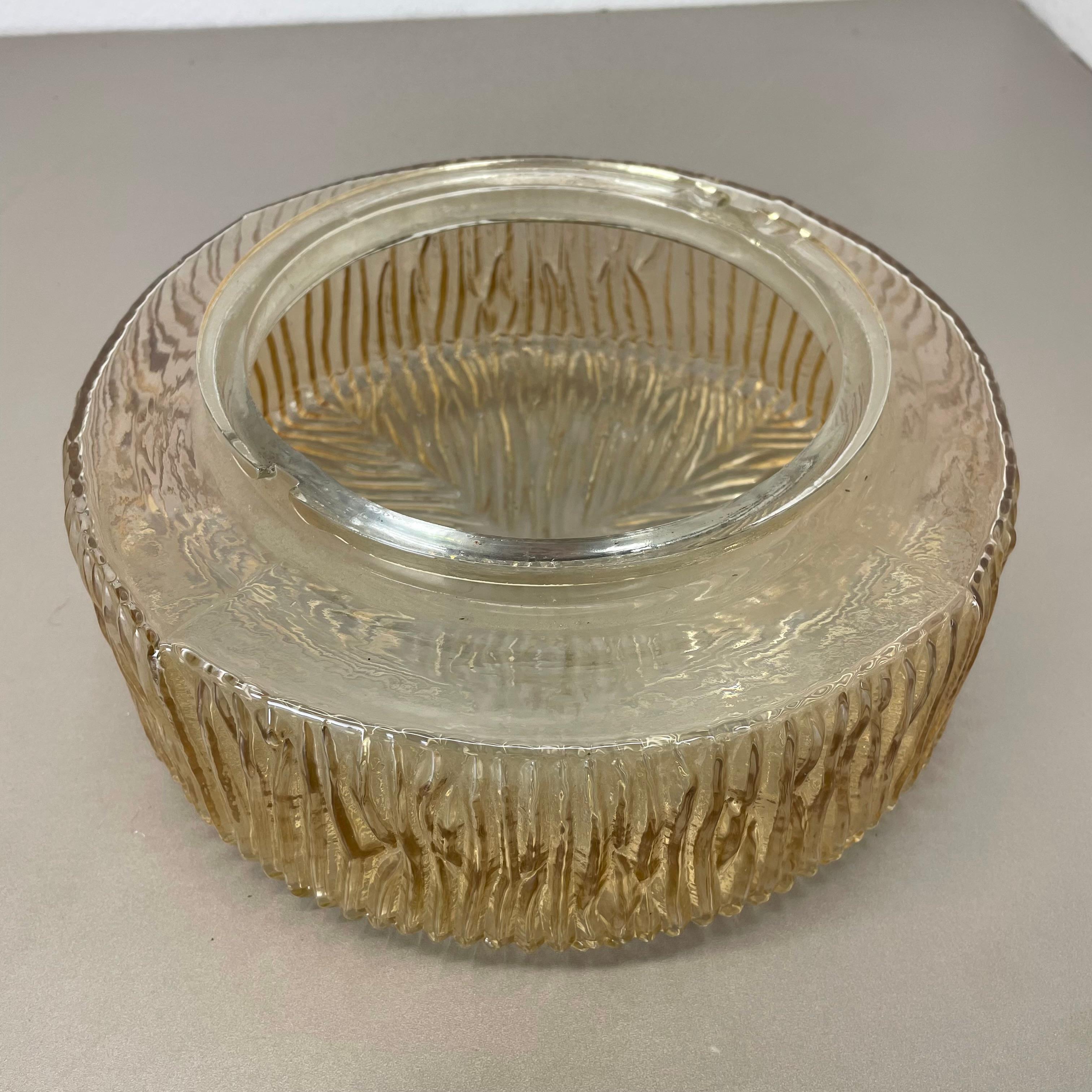 Lámpara de techo de textura ámbar Helena Tynell Estilo Glashütte Limburg, Años 60 en venta 12