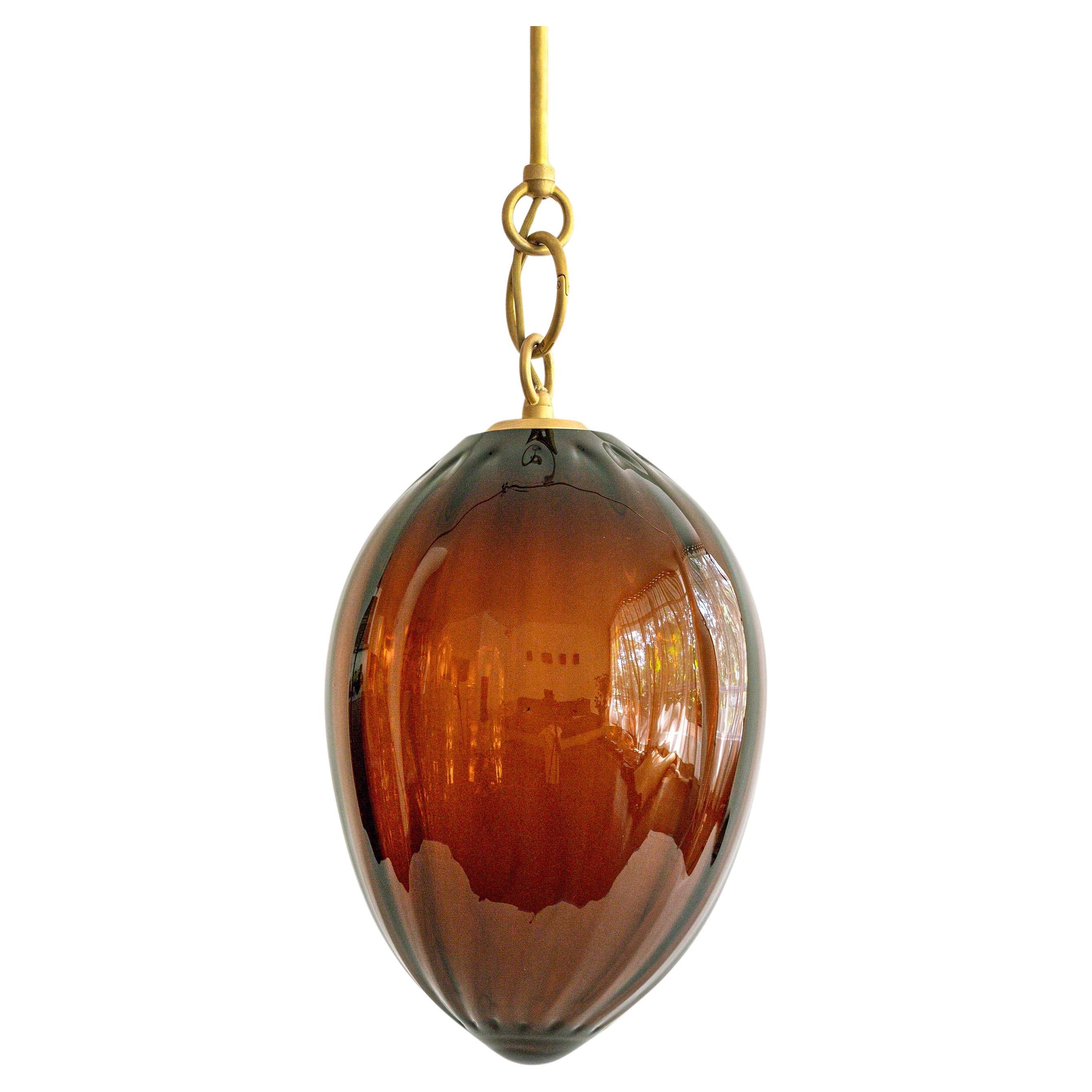 Amber Tobalá Glass Pendant, Agave Collection
