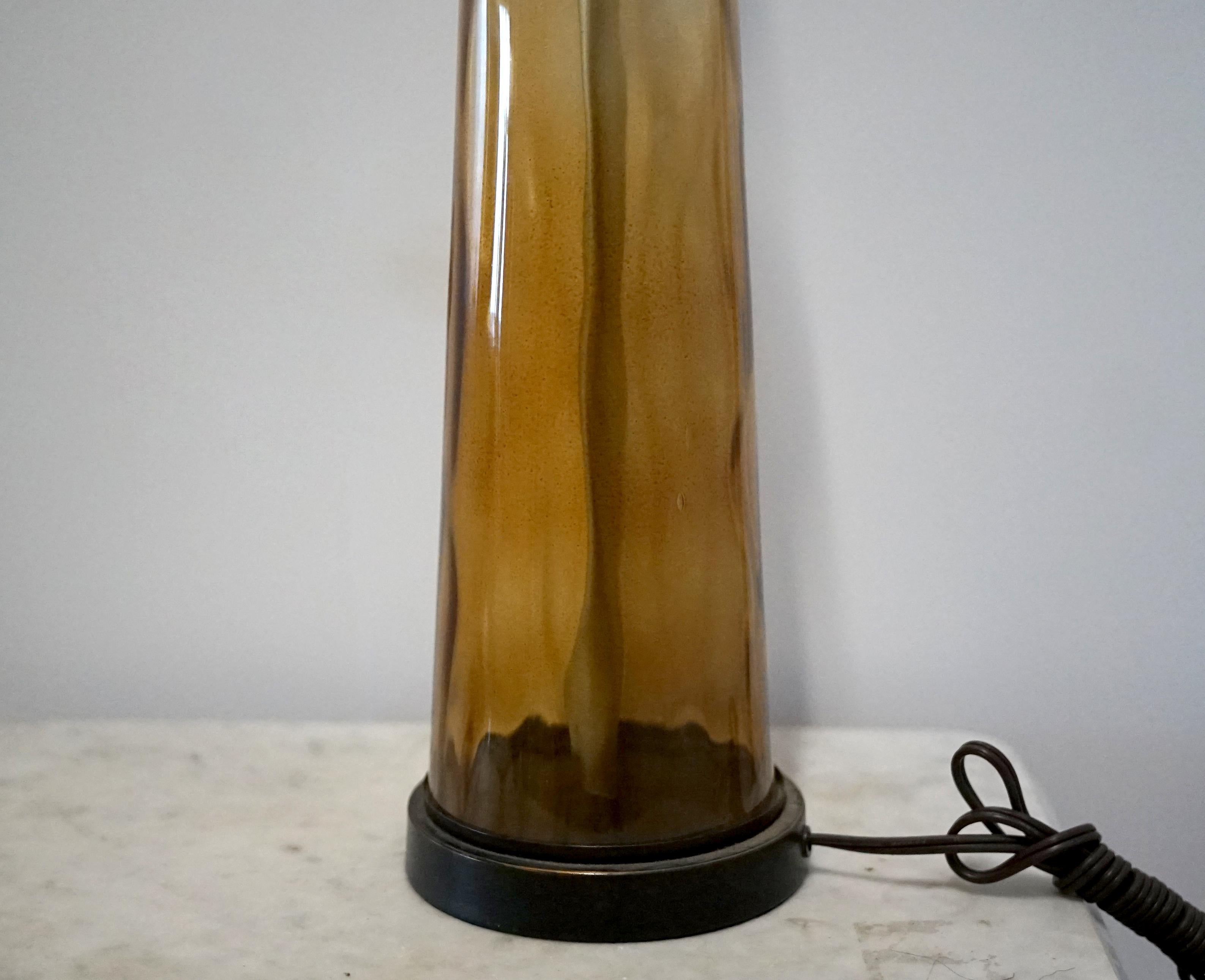 Amber Tone Gretel Table Lamp with Gorgeous Shade For Sale 2