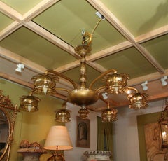 Amber Venetian Glass Chandelier
