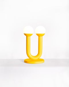 Amber Yellow Umu Sculptural Table Lamp by Drusch Design